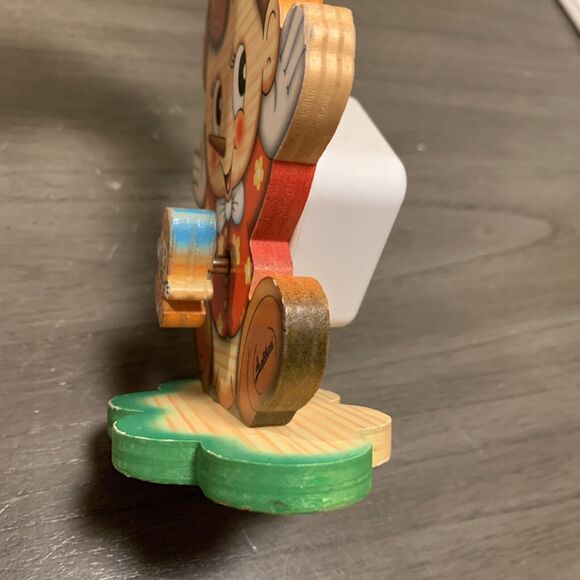 Vintage Bartolucci Pinocchio Music Box Made in Italy spins to crank music - Picture 5 of 12